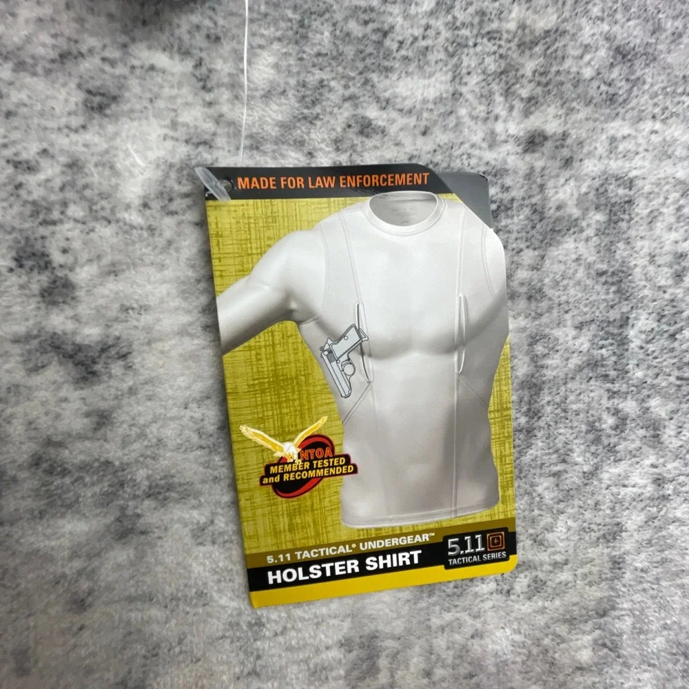 5.11 Tactical Holster Shirt Mens L White V-Neck Short Sleeve Undergear NWT